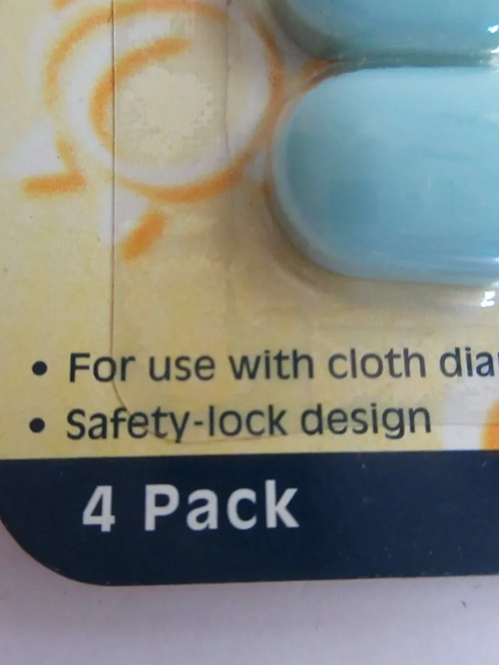 Gerber Diaper Pins 2 Packs Blue 76156 2004 NEW & Sealed Safety-Lock Design